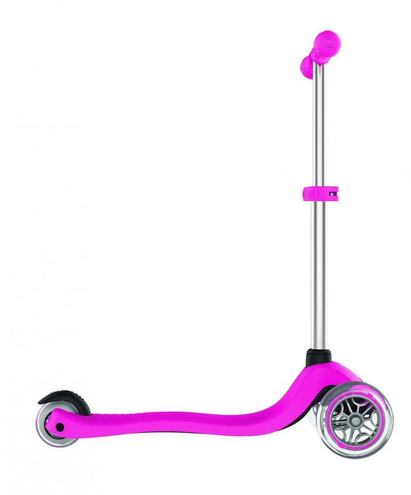 Trotineta Primo V2 Lights Globber Roz, 3 Roti LED