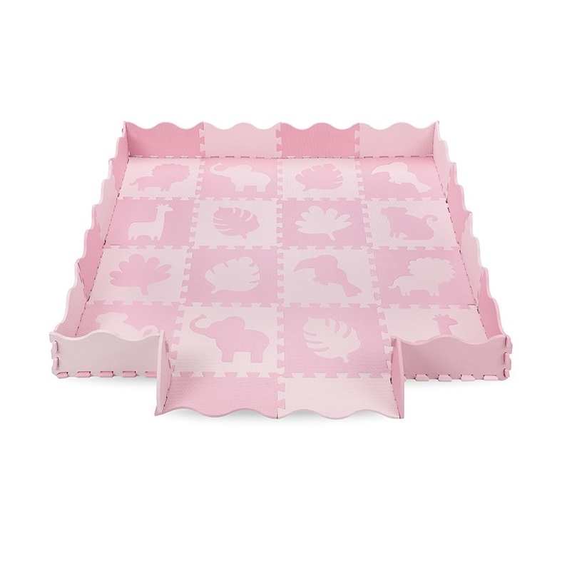 Covoraș Puzzle Momi Zawi 150x150 cm Pink - imagine 3