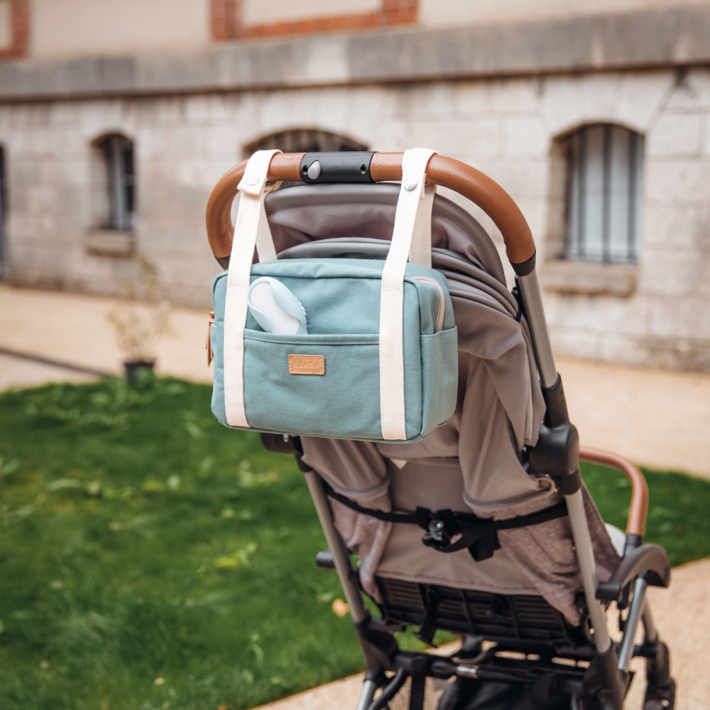 Organizator Carucior Beaba Mini Paris - Sage Green - imagine 3