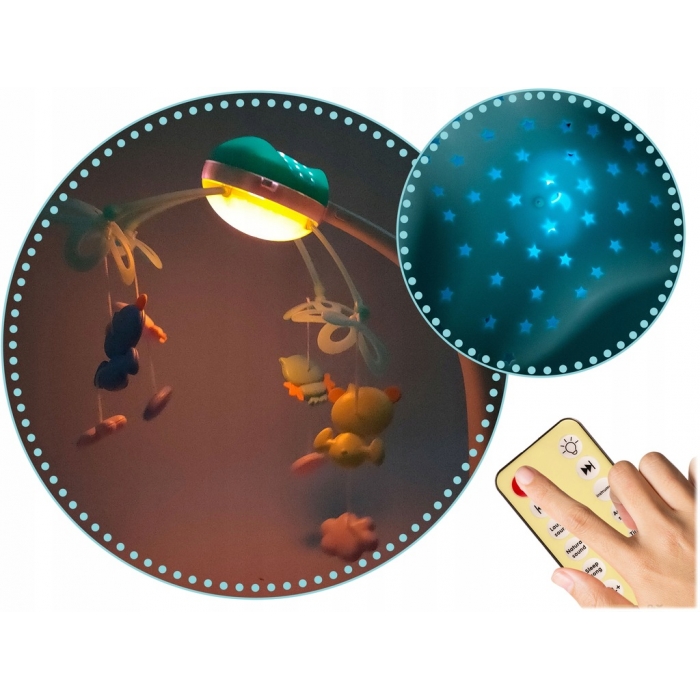 Carusel Muzical 2in1 Ricokids cu Proiector și Telecomandă