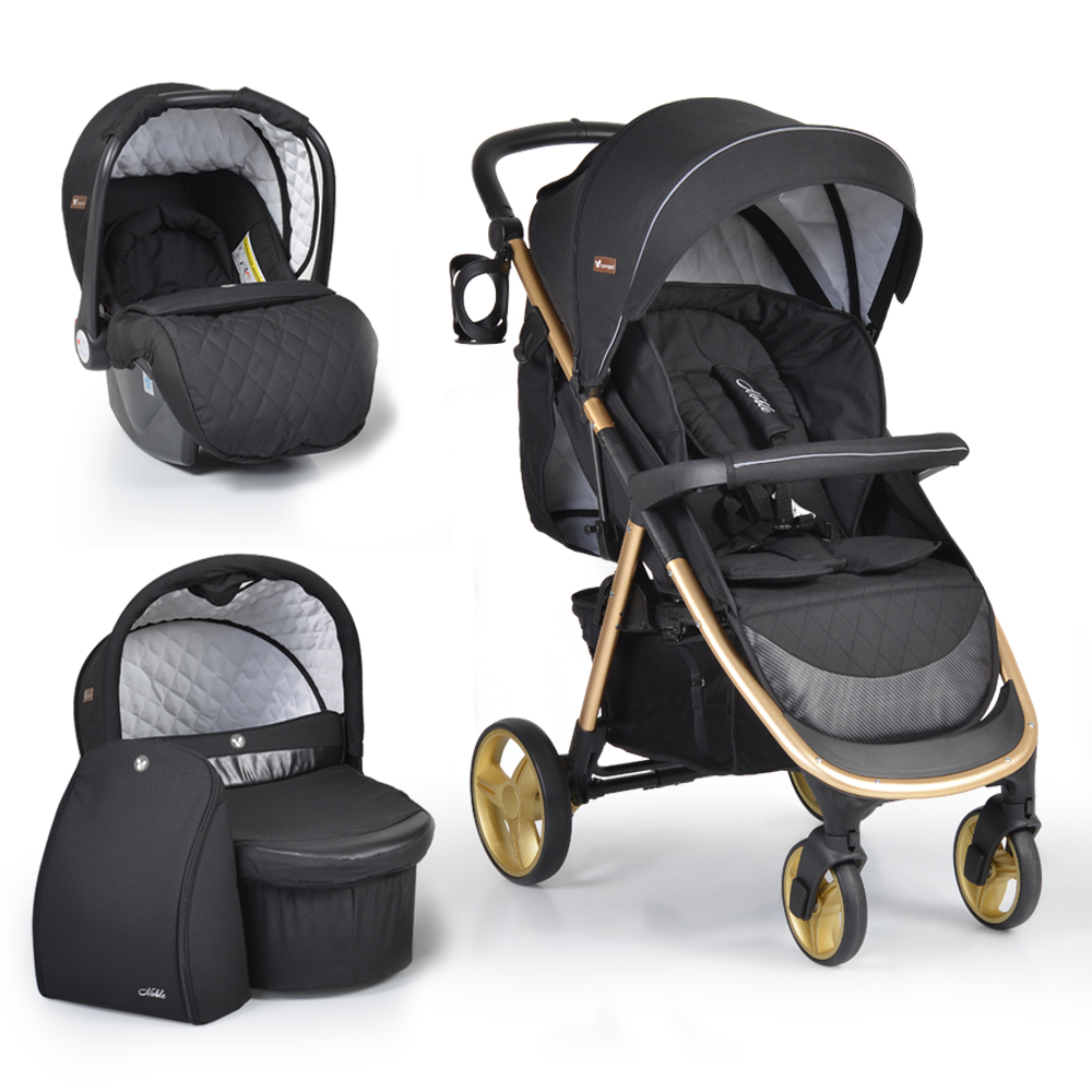 Carucior 3 in 1 Cangaroo Noble Black 0-36 luni - imagine 4