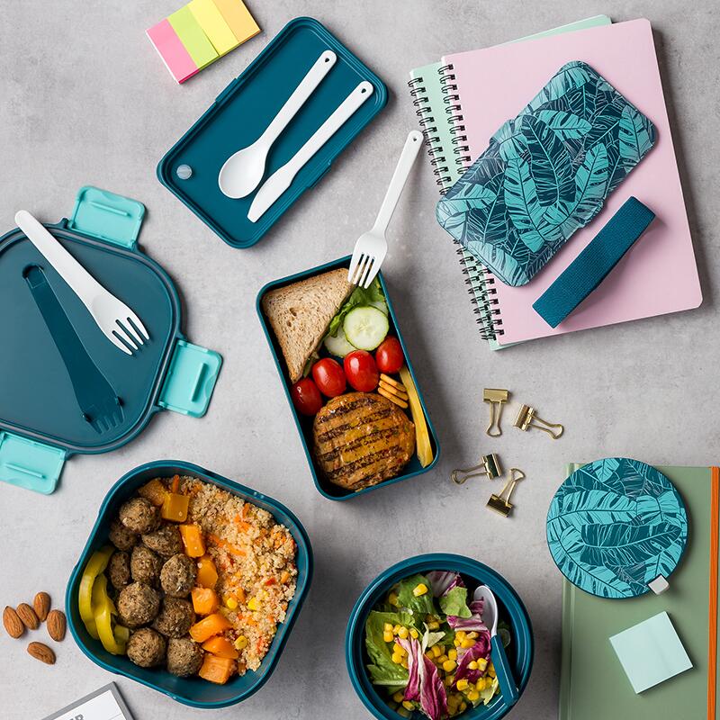 Lunchbox Nava We Care 650ml cu tacâmuri