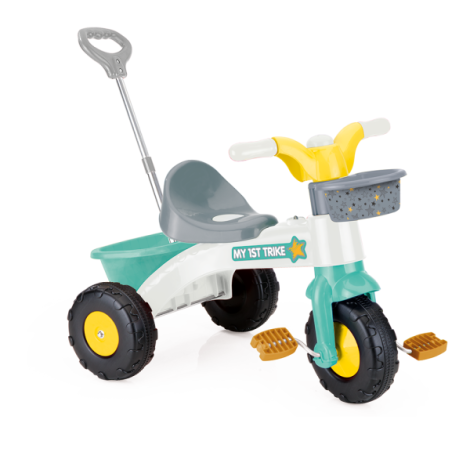 Tricicleta Dolu cu Maner | Plimbari Sigure Pastel
