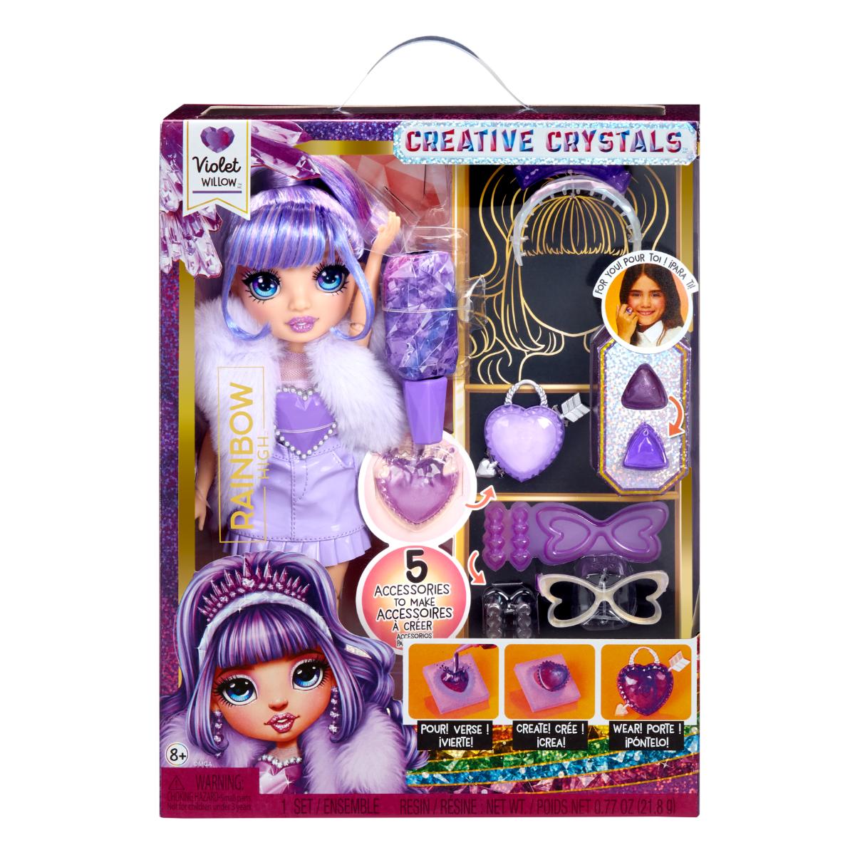 Papusa Rainbow High Violet Willow, Creative Crystals