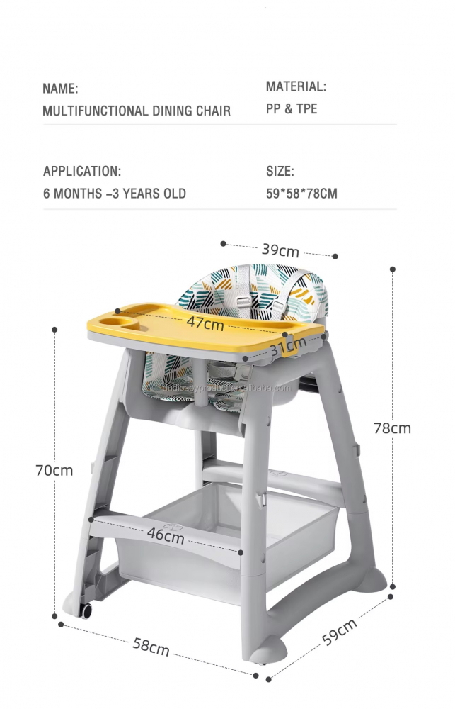 Scaun masă Little Mom Green multifuncțional cu roti - imagine 9