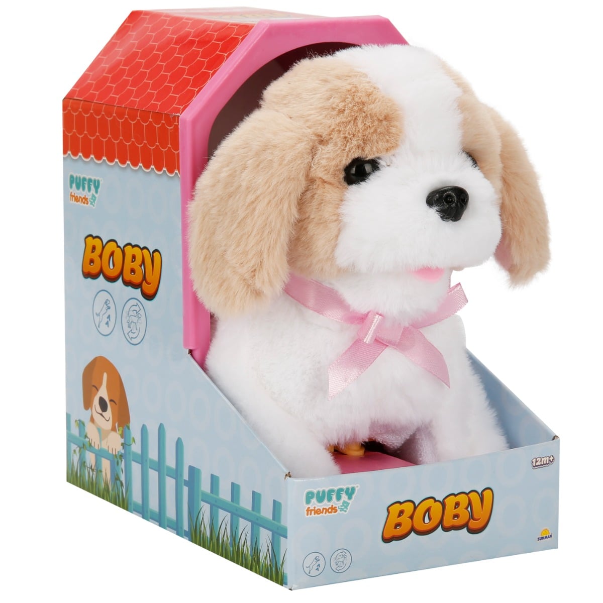 Jucarie de Plus Interactiva Puffy Friends, Catelusul Boby