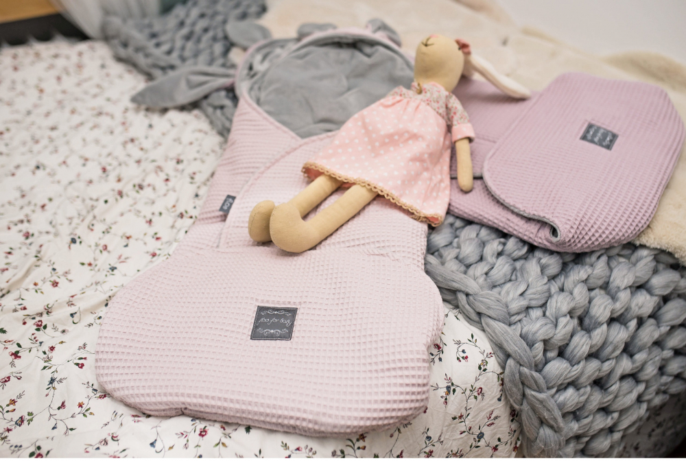 Paturica Floo for Baby Waffle Blueberry, Sac Scaun Auto - imagine 4