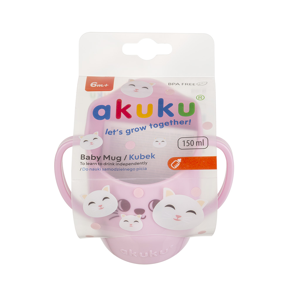 Cana antrenament Akuku Pink Cat 150ml - imagine 3