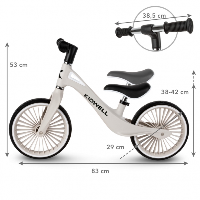 Kidwell NIX - Bicicletă Fără Pedale Gri - imagine 9