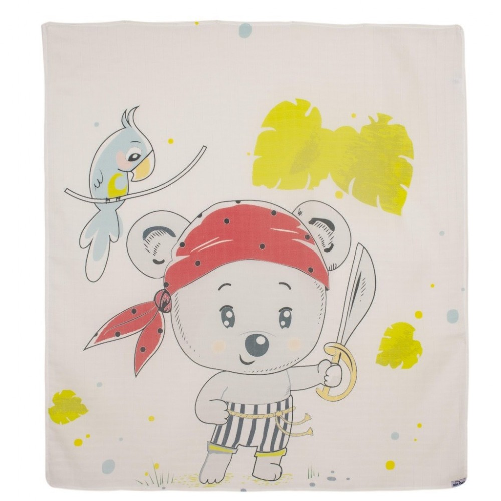 Scutec Muselina Pirate SeviBebe, 120x120 cm