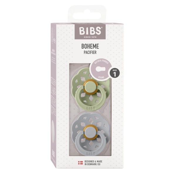 Set 2 Suzete Bibs Boheme Latex, 0+ Luni