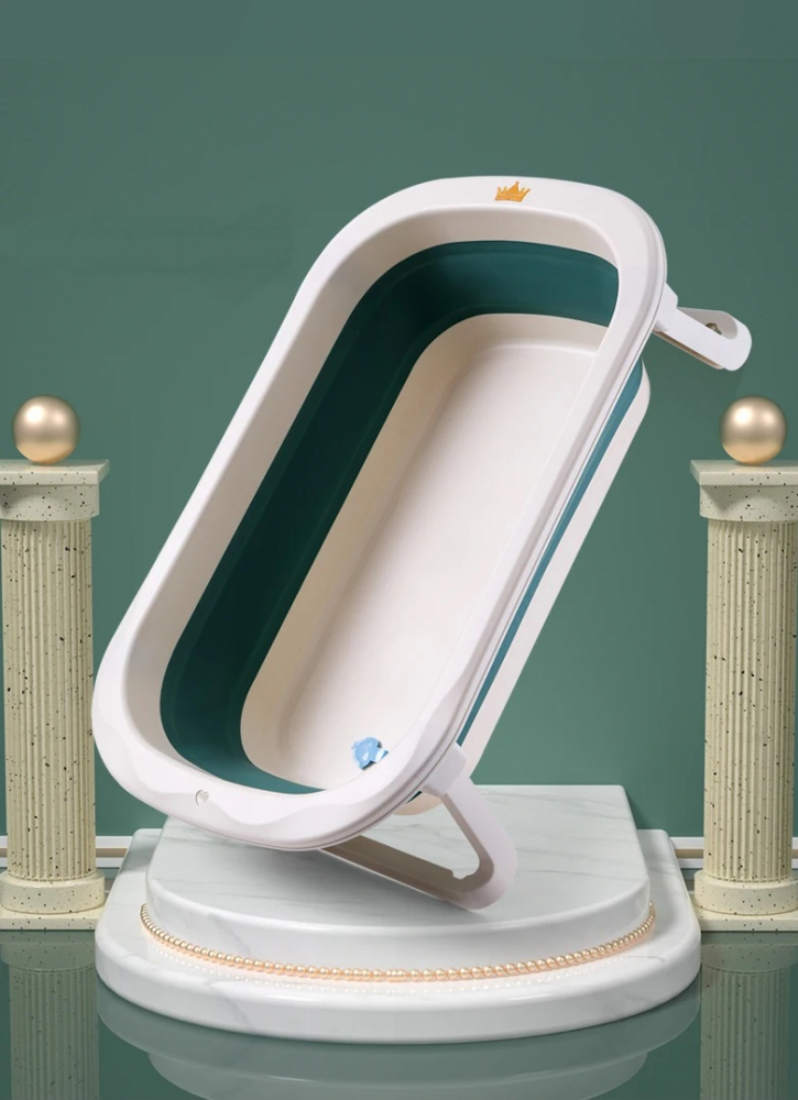 Cadita Pliabila Little Mom Green cu Hamac, Ergonomica