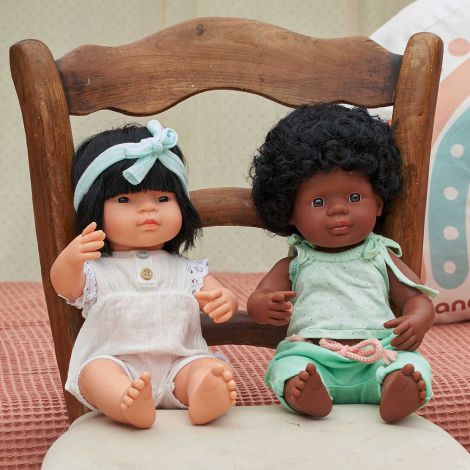 Păpușă Educativă Miniland 38 cm Fetiță Afro - imagine 3
