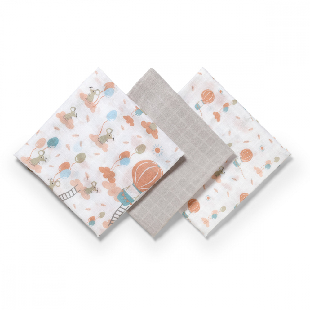 Set 3 scutece Babyono Bambus, 09 Gri
