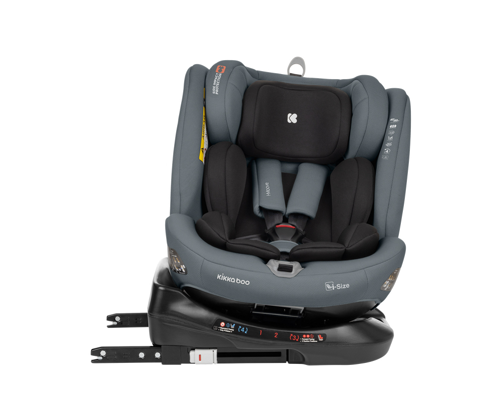 Scaun Auto KikkaBoo i-Moove i-SIZE, Isofix, Dark Grey - imagine 10