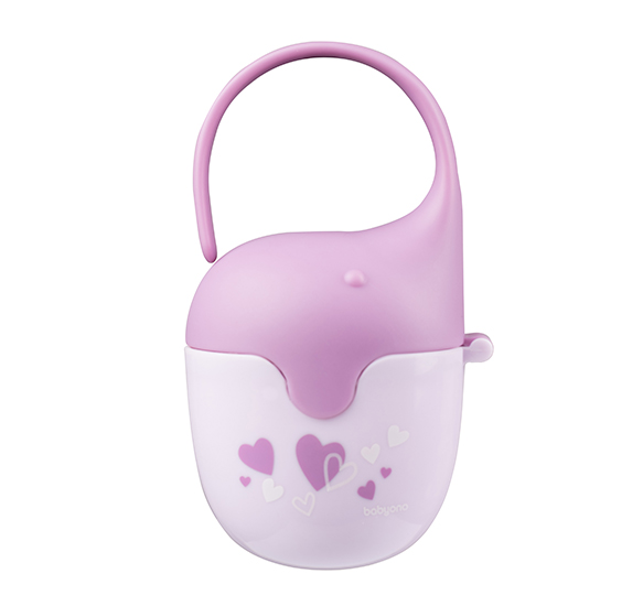 Cutie Suzetă Elefant Roz Babyono | Igienă Maximă - imagine 2