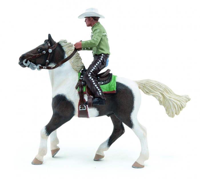 Papo Figurina Cowboy si Calul Sau - Joc Vestul Salbatic