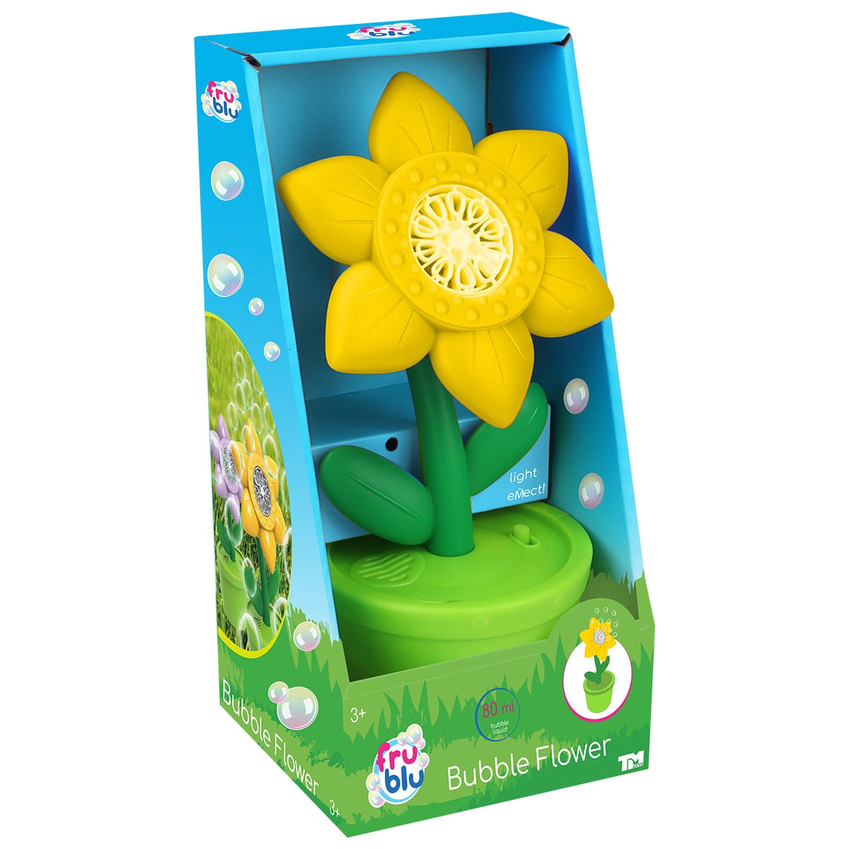 Set Baloane de Sapun Fru Blu Floare cu LED