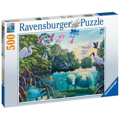Puzzle Lamantini 500 Piese Ravensburger - Relaxare