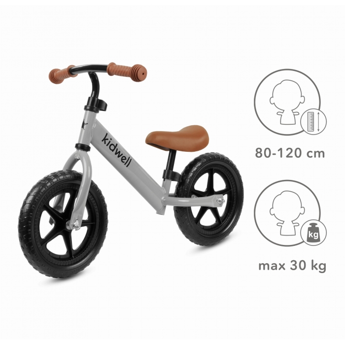 Bicicletă fără pedale Kidwell Rebel Gray, 2.64 kg - imagine 5