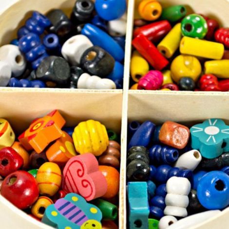 Set 600 Margele Lemn Viga Toys - Creativitate - imagine 2
