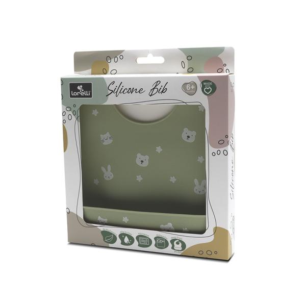 Baveta Silicon Lorelli cu Buzunar, Fresh Green