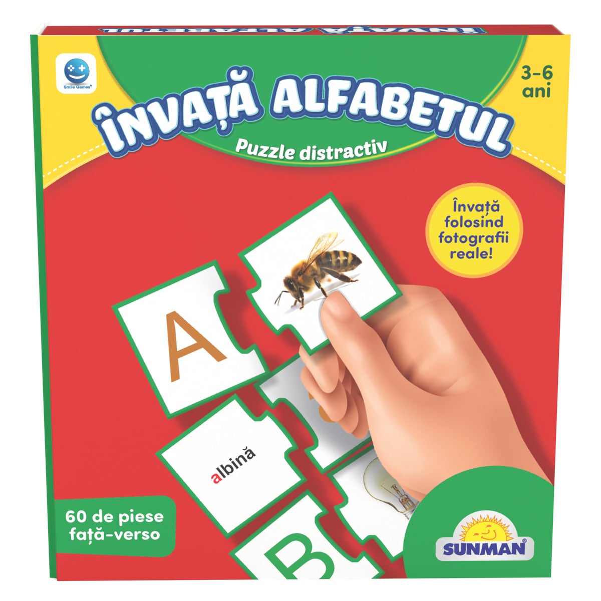 Puzzle Alfabet 60 piese Smile Games
