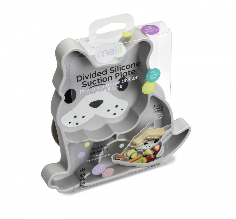 Farfurie Silicon Melii Bulldog cu Ventuză