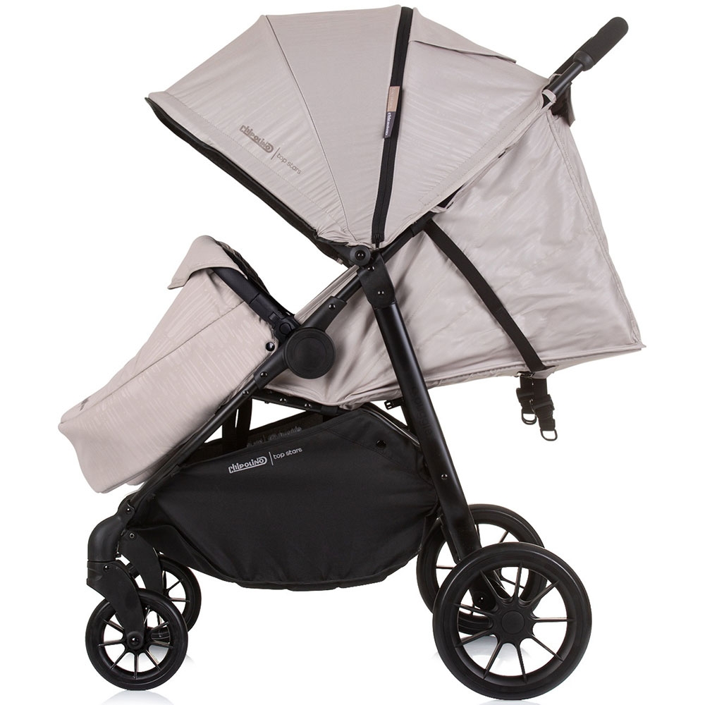 Carucior Gemeni Chipolino Top Stars, Macadamia - imagine 6