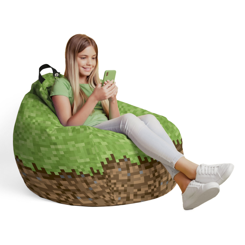 Husă Bean Bag Minecraft Iarbă Updeco - imagine 4