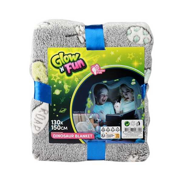 Paturica Toi-Toys Dinozauri Fosforescenti 130x150 - imagine 4