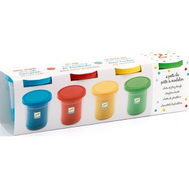Plastilină Djeco - Set 4 Culori Educativ