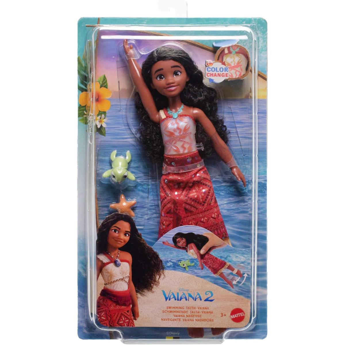 Papusa Disney Vaiana 2 Swimming Tautai JFF09