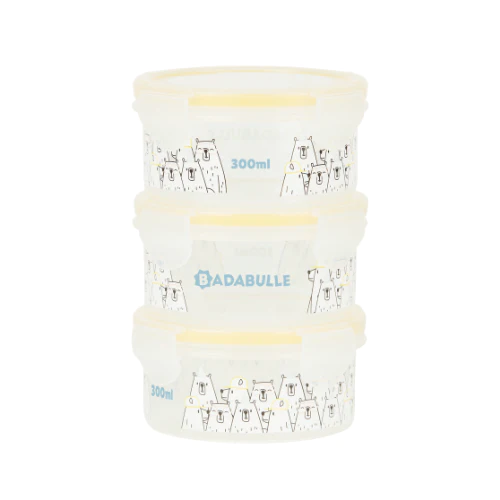 Set 3 boluri ermetice Badabulle, 300 ml