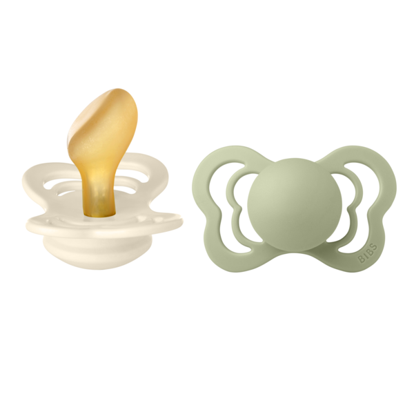 Set 2 Suzete BIBS Couture Latex Ivory Sage - imagine 4