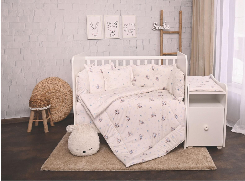 Set Lenjerie Pat 8 Piese Lorelli Bumbac Ranforce