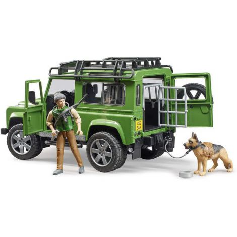 Bruder Land Rover Defender cu Pădurar și Câine - imagine 3