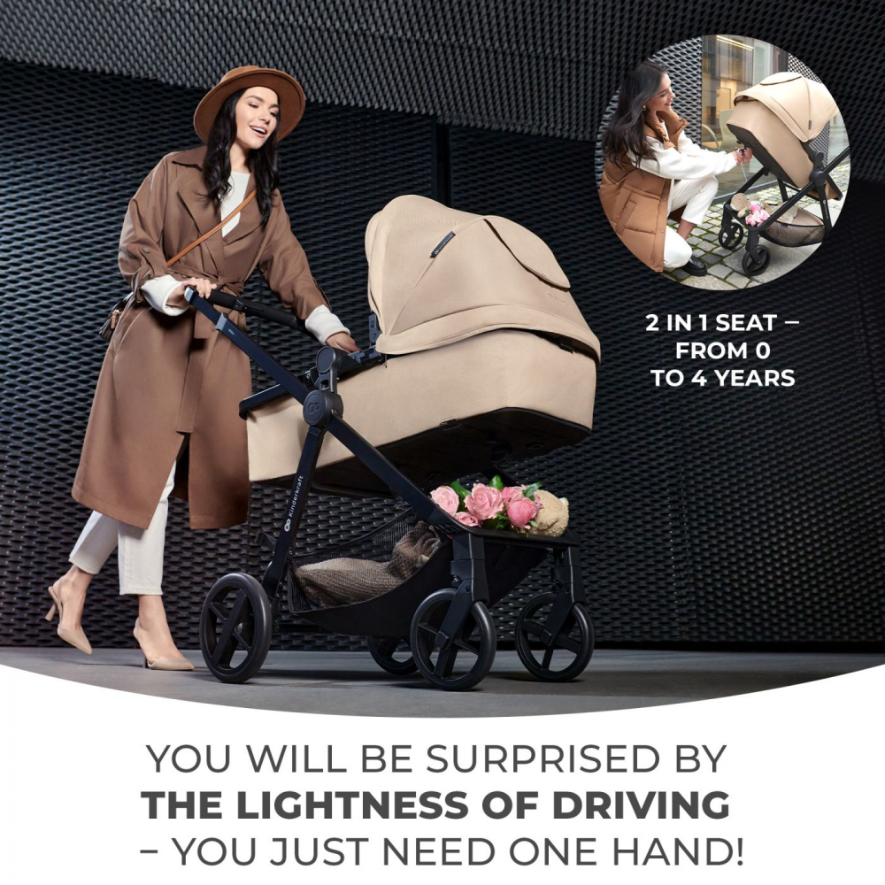 Kinderkraft Newly 3 în 1 Light Grey - imagine 6