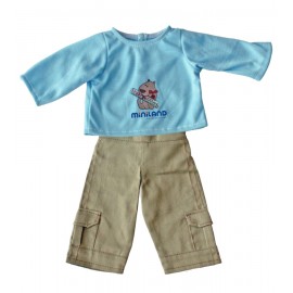 Set Haine Papusa 32 cm Miniland - Bluza si Pantalon