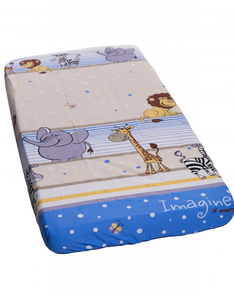 Cearceaf Safari Blue Nichiduta 120x60 cm