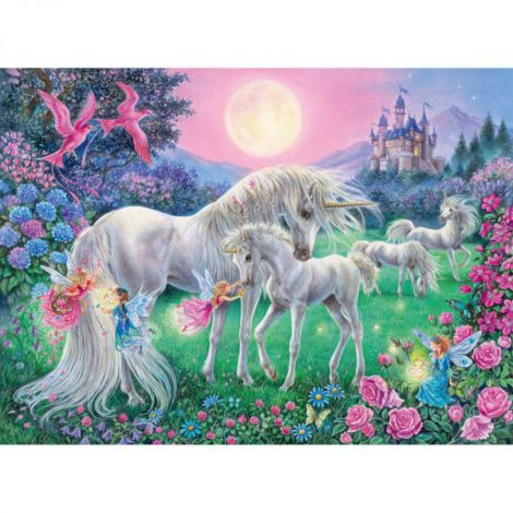 Puzzle Unicorni 100 piese Ravensburger Premium - imagine 2