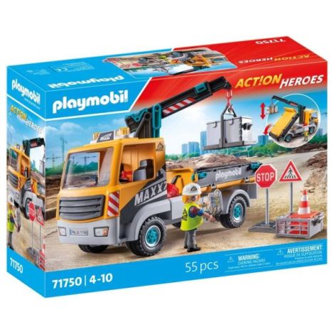 Playmobil Camion Constructii cu Macara Distractiv - imagine 2