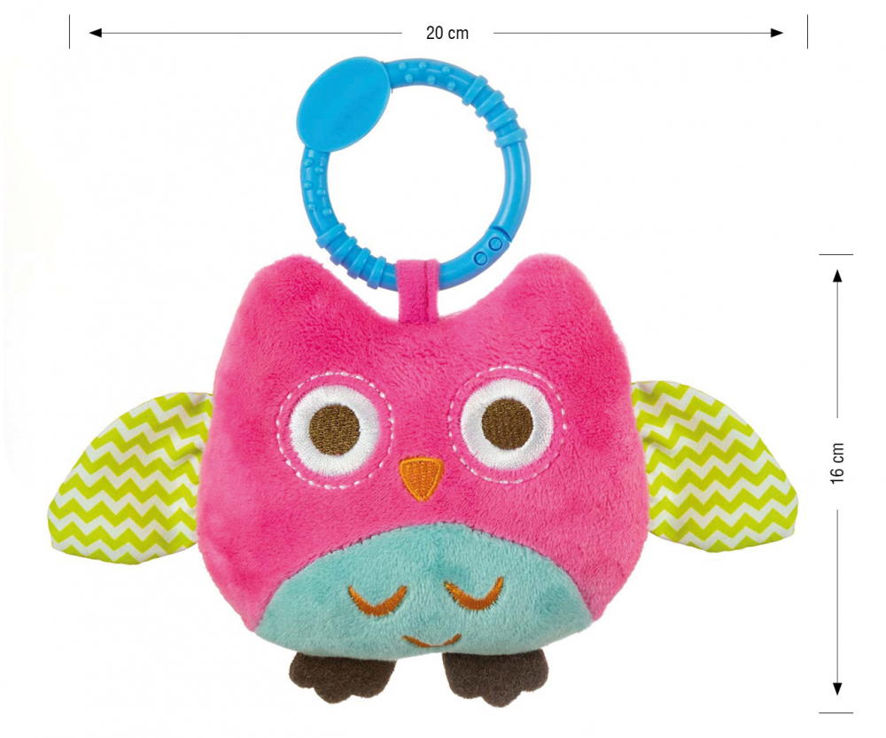 Jucărie Plus Agățată Milly Mally Happy Owl Pink