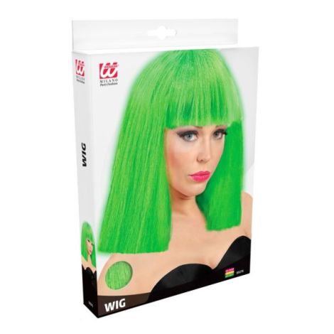 Peruca Verde Bob Lung Widmann | Petreceri Tematice - imagine 2