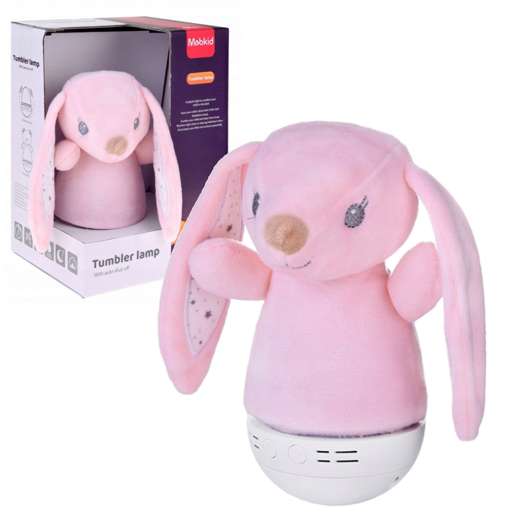 Lampa Veghe Muzicala Pink Rabbit LED, Sfera Zabawek