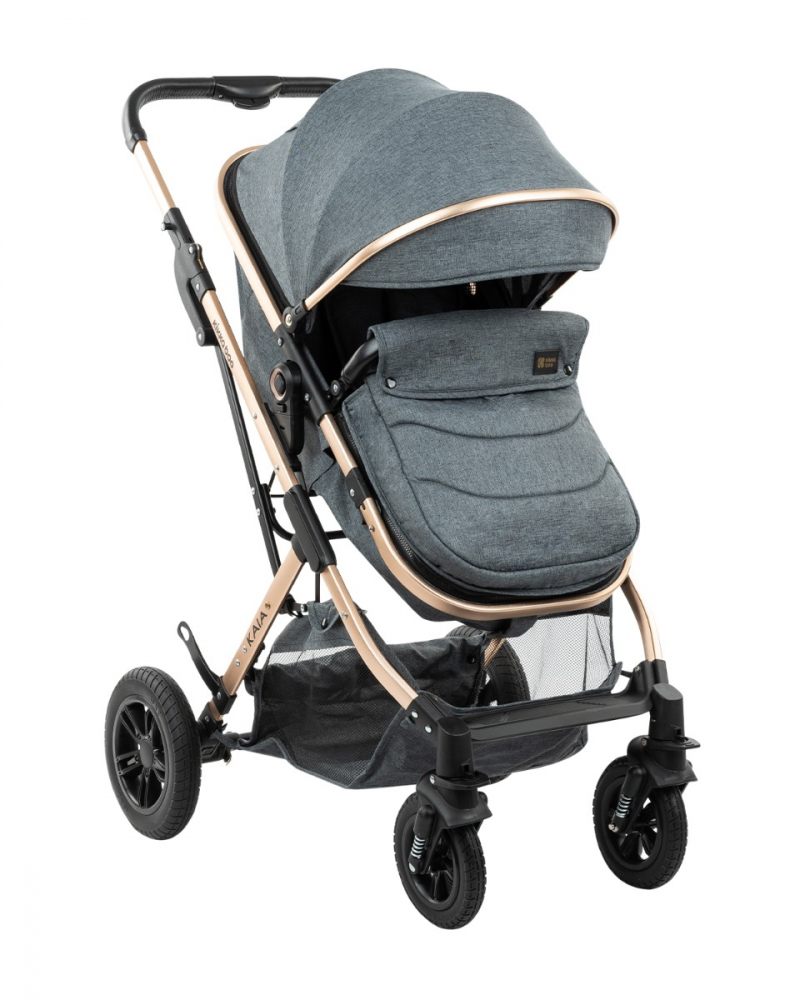 Carucior 3 in 1 KikkaBoo Kaia Dark Grey - imagine 3