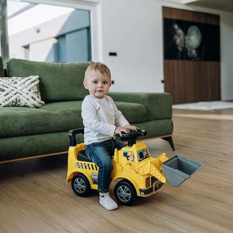 Vehicul ride-on Free2Move Buldozer Galben cu Sunete - imagine 5