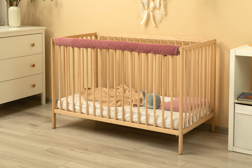 Sensillo Protecție Velur Pat 116cm Pink - imagine 4