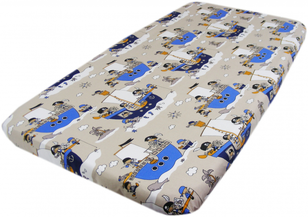 Cearceaf Bumbac Pirati 120x60 cm Nichiduta