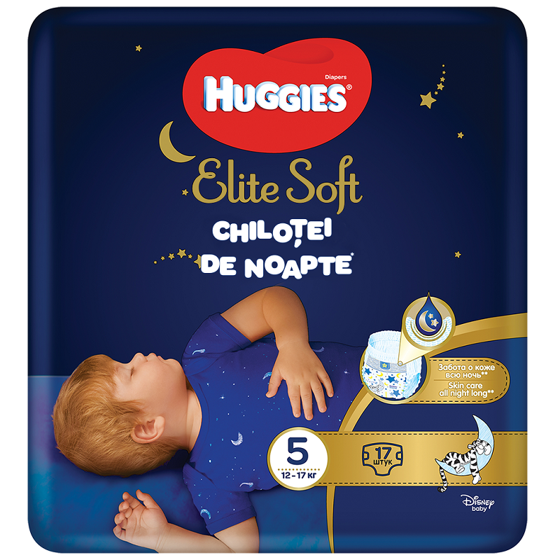 Scutece Noapte Huggies Elite Soft - 17 buc